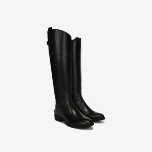 Sam Edelman Penny Boot Tall Black Leather Classic Riding Boot Size 7.5